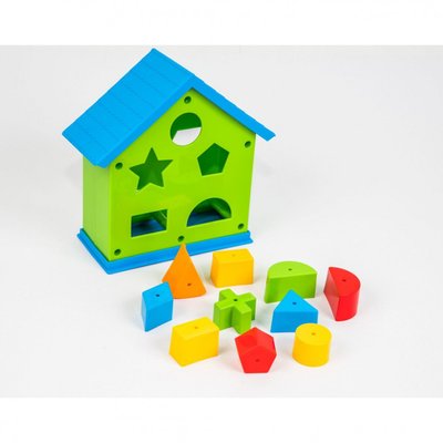 Іграшка-сортер "Будиночок розвиваючий" 39351T, 10 фішок (Зелений) 39351T(Green) фото