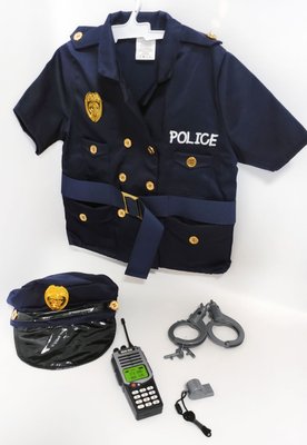 Дитячий ігровий набір Костюм Поліцейського, форма (куртка 53 см, кашкет), рація, наручники, свисток P022 фото
