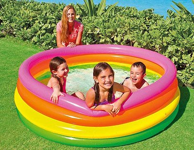 Дитячий надувний басейн Intex 56441 «Райдуга», 168 х 46 см 56441 фото