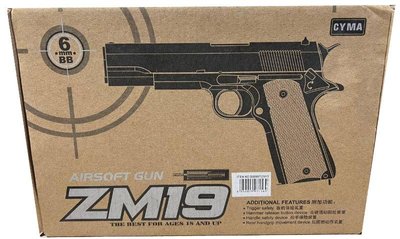 ✅Дитячий пістолет ZM 19 Colt 1911-A1 метал + пластик zm 19 фото
