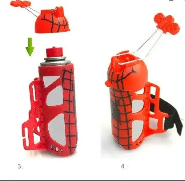 Рукавичка Людини Павука з 2 балонами павутини в комплекті, стріляє павутиною Перчатка F66-8 фото