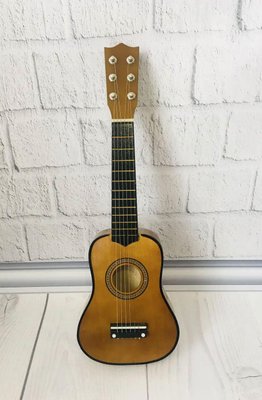 Гітара дитяча M 1369 дерево коричнева, 58 см, 6 струн, запасна струна, медіатор, 5 кольорів 1369 brown фото