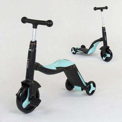 Самокат-велобіг-велосипед дитячий best scooter 3в1 зі світлом і музикою 20255 20255 фото