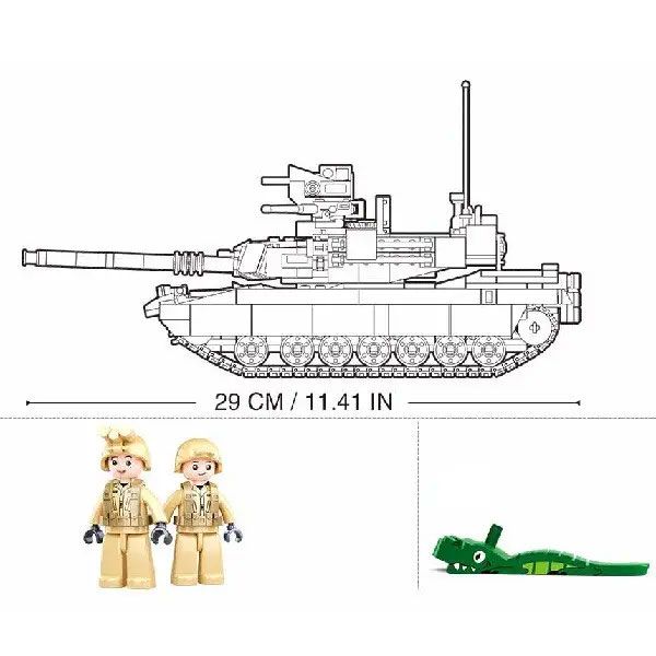 Конструктор Танк M1A2 Abrams армії США Sluban M38-B0892, 781 деталь M38-B0892 фото